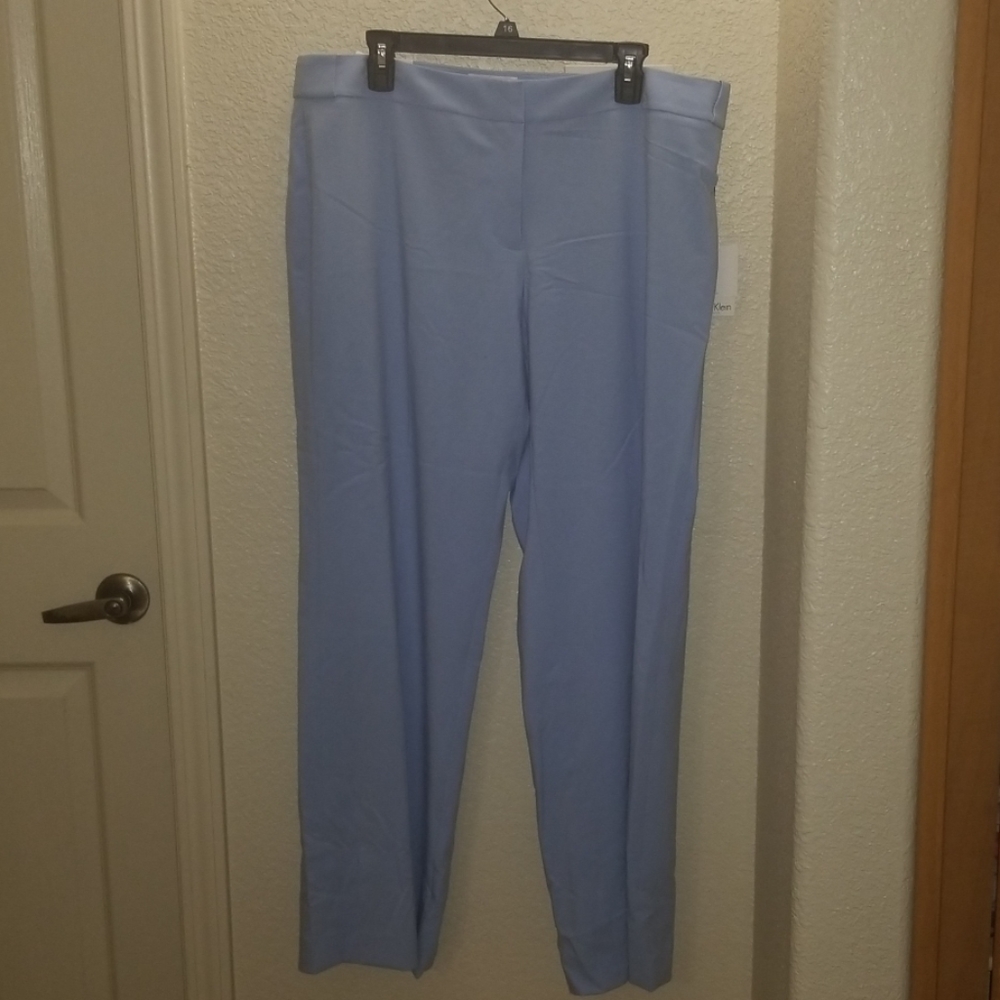 Calvin Klein Blue Highline taper leg dress pants